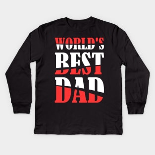 world's best dad Kids Long Sleeve T-Shirt